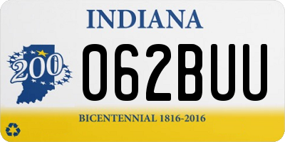 IN license plate 062BUU