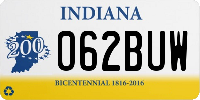 IN license plate 062BUW