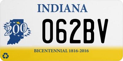 IN license plate 062BV