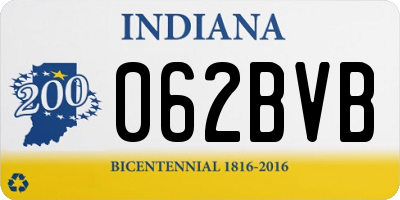 IN license plate 062BVB