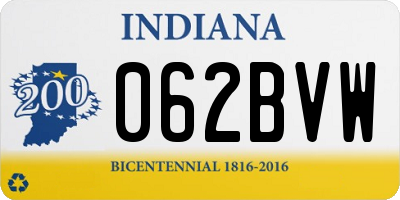 IN license plate 062BVW