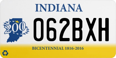 IN license plate 062BXH