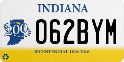 IN license plate 062BYM