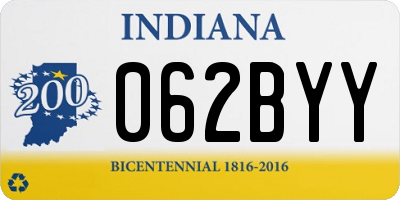 IN license plate 062BYY