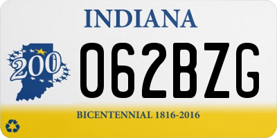 IN license plate 062BZG