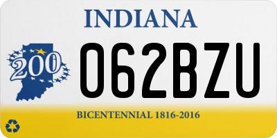 IN license plate 062BZU