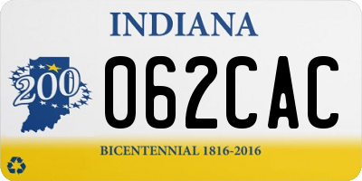 IN license plate 062CAC