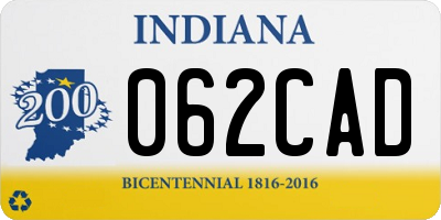 IN license plate 062CAD
