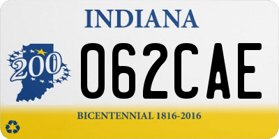 IN license plate 062CAE