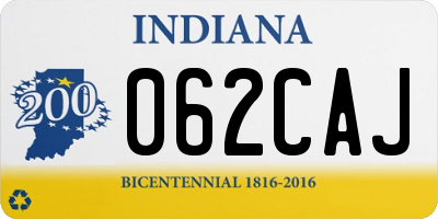 IN license plate 062CAJ