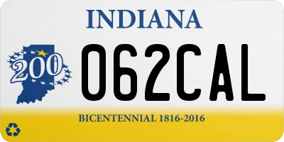 IN license plate 062CAL