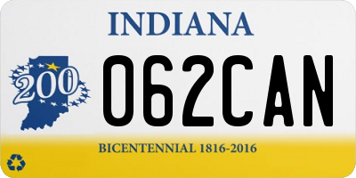 IN license plate 062CAN