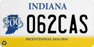 IN license plate 062CAS