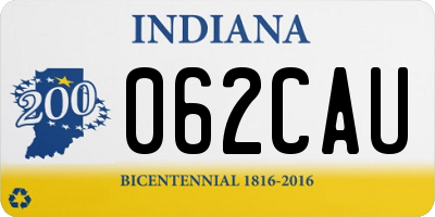 IN license plate 062CAU