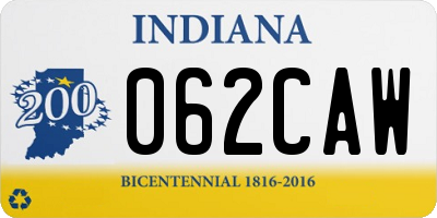 IN license plate 062CAW