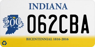 IN license plate 062CBA