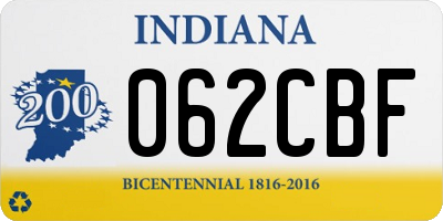 IN license plate 062CBF