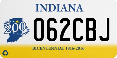 IN license plate 062CBJ