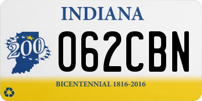 IN license plate 062CBN