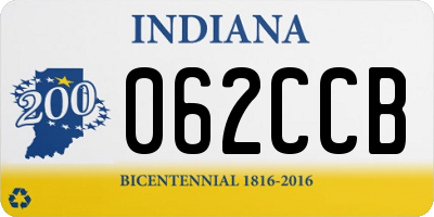 IN license plate 062CCB