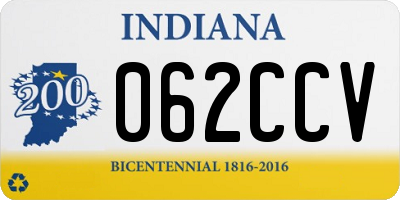 IN license plate 062CCV