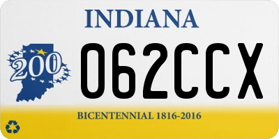 IN license plate 062CCX