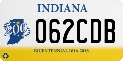 IN license plate 062CDB