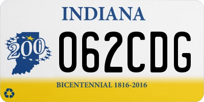 IN license plate 062CDG