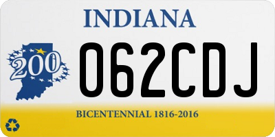IN license plate 062CDJ
