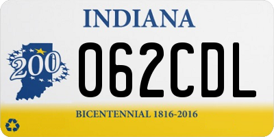 IN license plate 062CDL