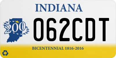 IN license plate 062CDT
