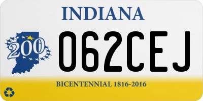 IN license plate 062CEJ