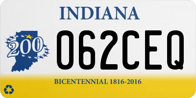 IN license plate 062CEQ