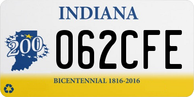 IN license plate 062CFE