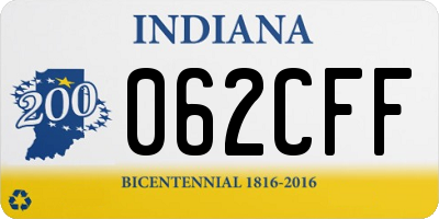 IN license plate 062CFF