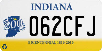 IN license plate 062CFJ