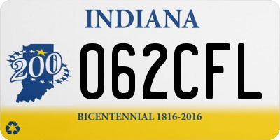 IN license plate 062CFL