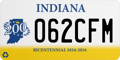 IN license plate 062CFM