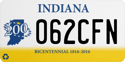 IN license plate 062CFN
