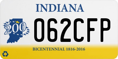 IN license plate 062CFP
