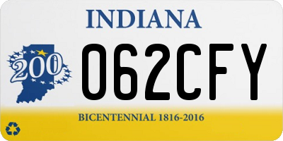 IN license plate 062CFY