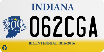 IN license plate 062CGA