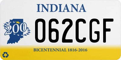 IN license plate 062CGF