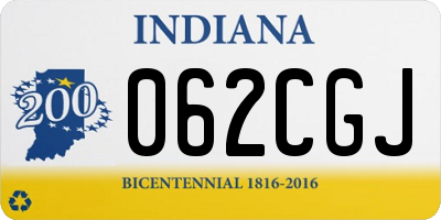 IN license plate 062CGJ