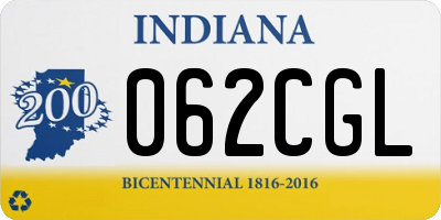 IN license plate 062CGL