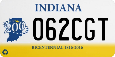 IN license plate 062CGT