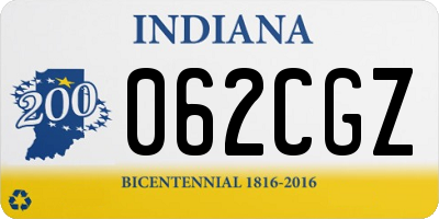 IN license plate 062CGZ