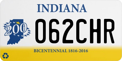IN license plate 062CHR
