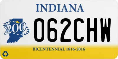 IN license plate 062CHW