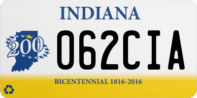 IN license plate 062CIA